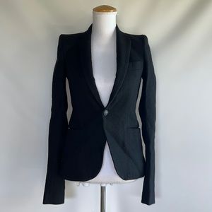 Rick Owens Single Breasted Structured Wool Blazer - sz 4 US